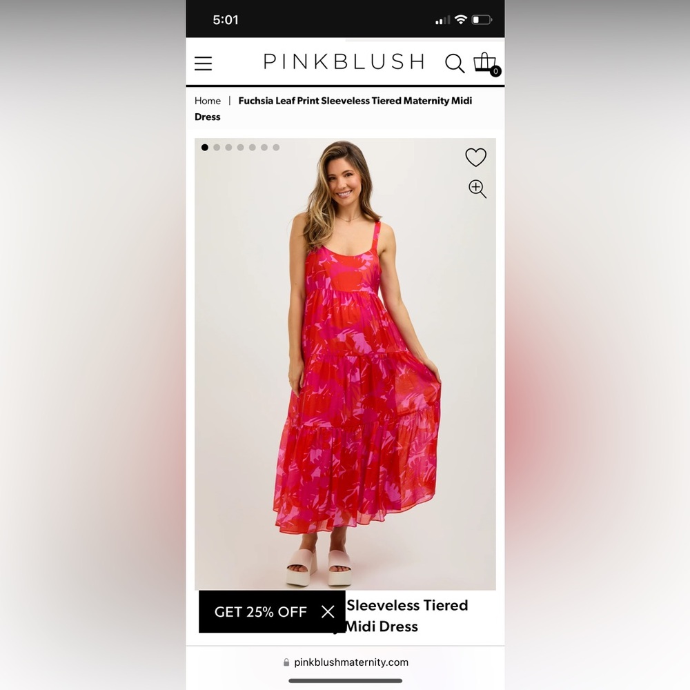 Pink blush pink maternity dress